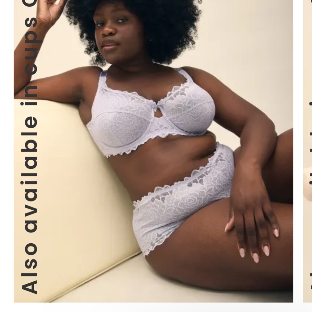 40DDD Deesse unlined lace bra. EUC, Photo is from website for info only
